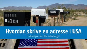 3 eksempler på hvordan du skriver en adresse til USA