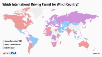 Internasjonalt førerkort: Wien-konvensjonen vs. Genève-konvensjonen Kart