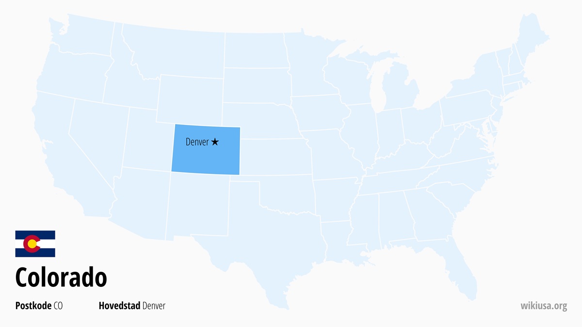 Kart over delstaten Colorado | Hvor ligger Colorado? | Colorado i USA – fakta, hva du kan se, byer, vær og kart