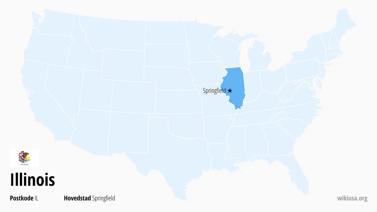 Kart over delstaten Illinois | Hvor ligger Illinois? | Illinois i USA – hva du kan se, fakta, byer, vær og kart