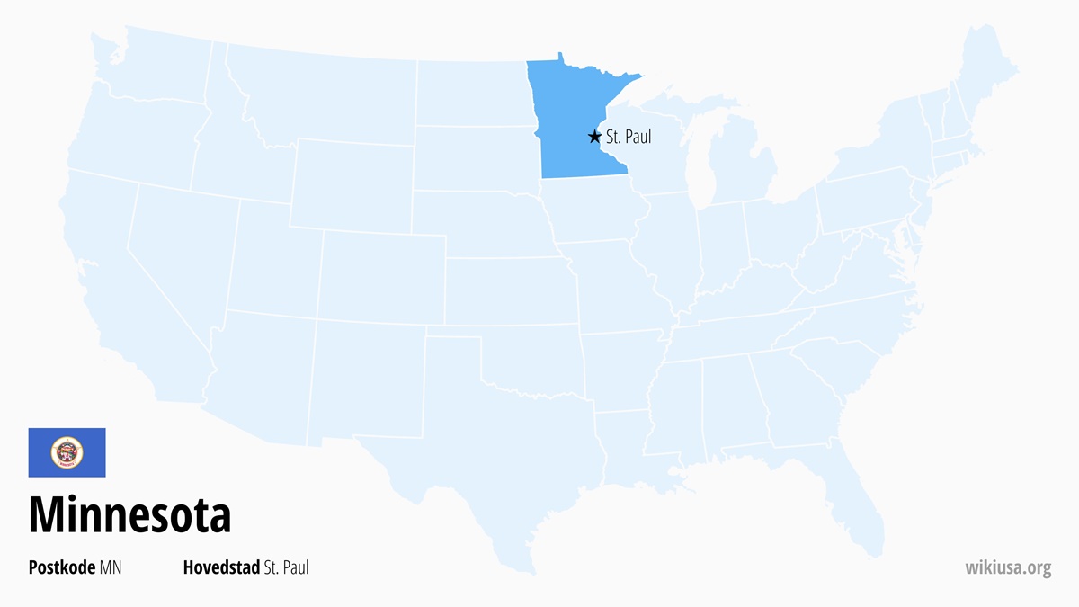 Kart over delstaten Minnesota | Hvor ligger Minnesota? | Minnesota i USA – hva du kan se, fakta, byer, vær og kart