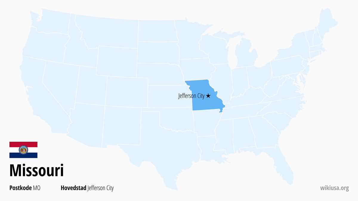 Kart over delstaten Missouri | Hvor ligger Missouri? | Missouri i USA – hva du kan se, fakta, byer, vær og kart