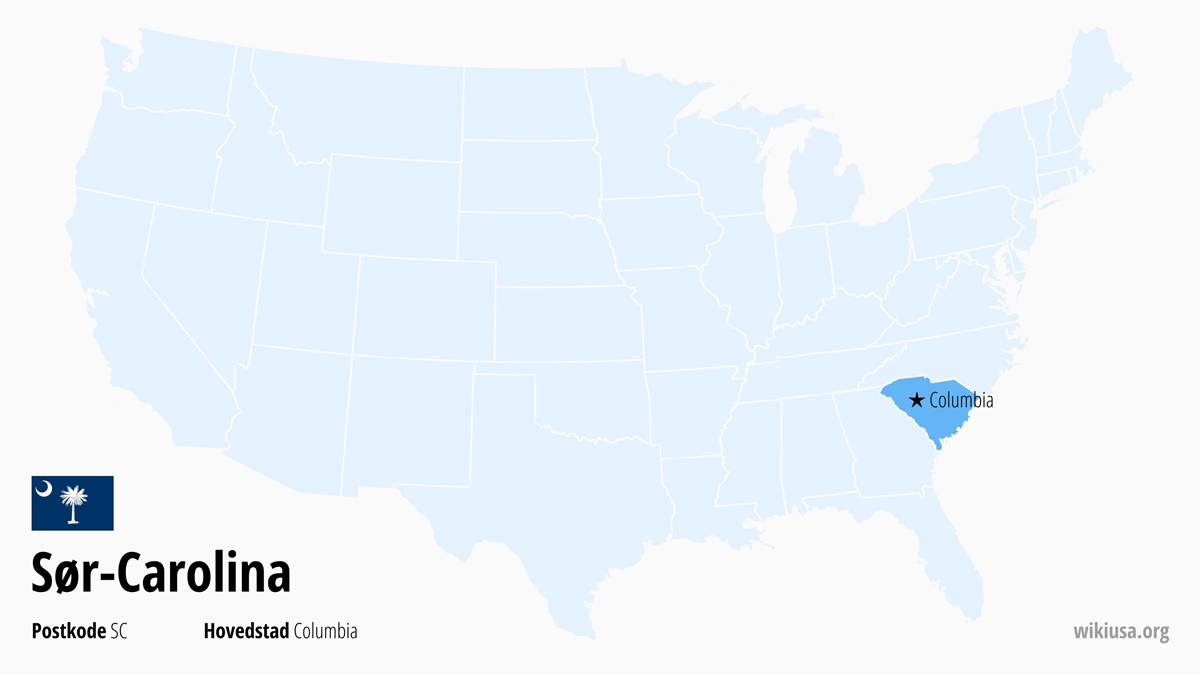 Kart over delstaten Sør-Carolina | Hvor ligger Sør-Carolina? | Sør-Carolina i USA – hva du kan se, fakta, byer, vær og kart