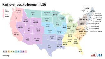 Postnummer i USA – søkekode, kart og ZIP-kode system